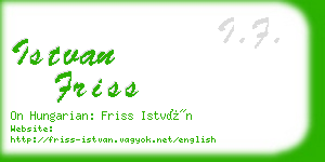 istvan friss business card